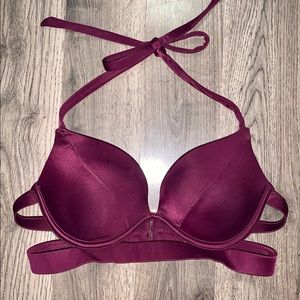 Victoria Secret Hottie Halter 34B 32C Eggplant